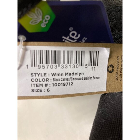 Toms Madelyn Braided Wedge Sandal for Women - Black, Size 6, New with Tag - Picture 6 of 8